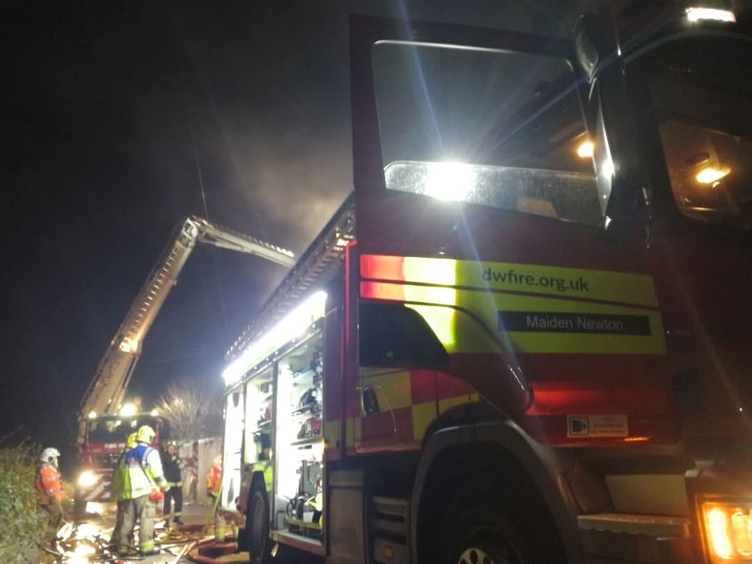 Fire Engulfs Cattistock Lodge