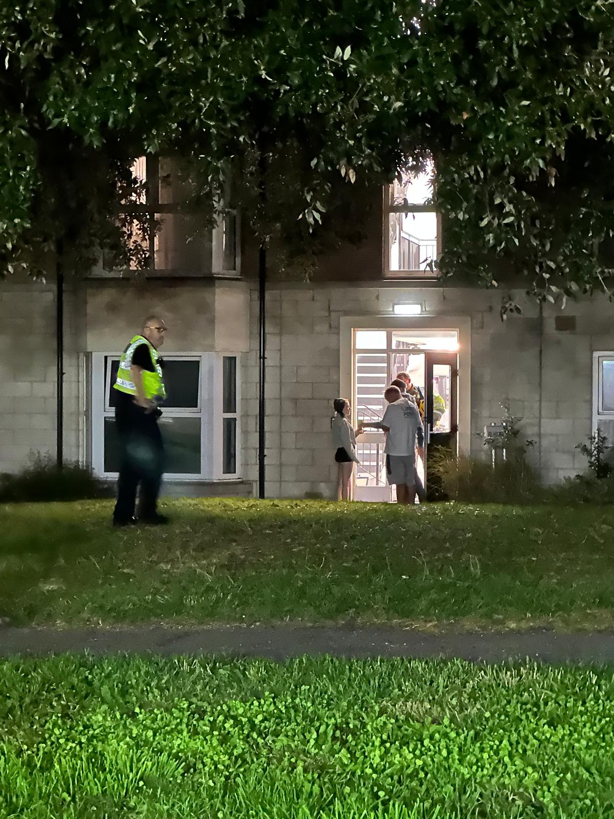 Police evacuating